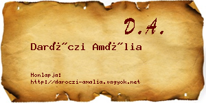 Daróczi Amália névjegykártya